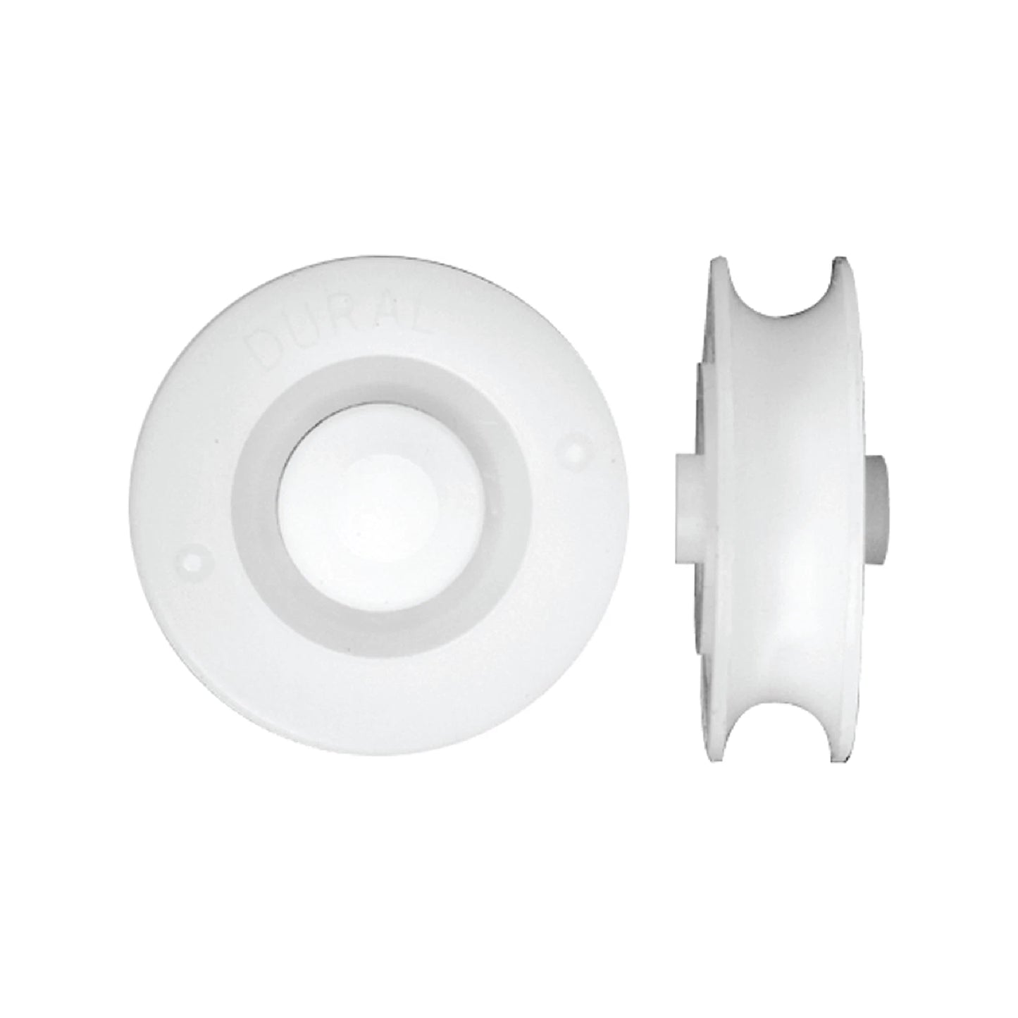 Rolltrak 24mm Acetal Concave Roller for Security Screen Doors, 14mm Axle, 12kg Load Rate