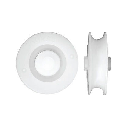 Rolltrak 24mm Acetal Concave Roller for Security Screen Doors, 14mm Axle, 12kg Load Rate