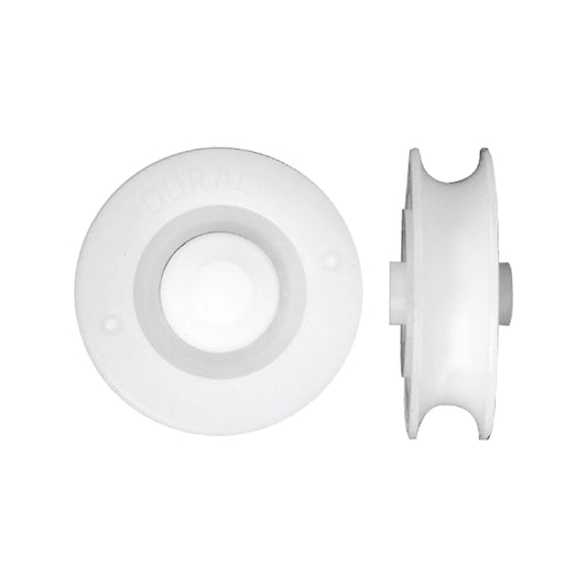 Rolltrak 24mm Acetal Concave Roller for Security Screen Doors, 14mm Axle, 12kg Load Rate