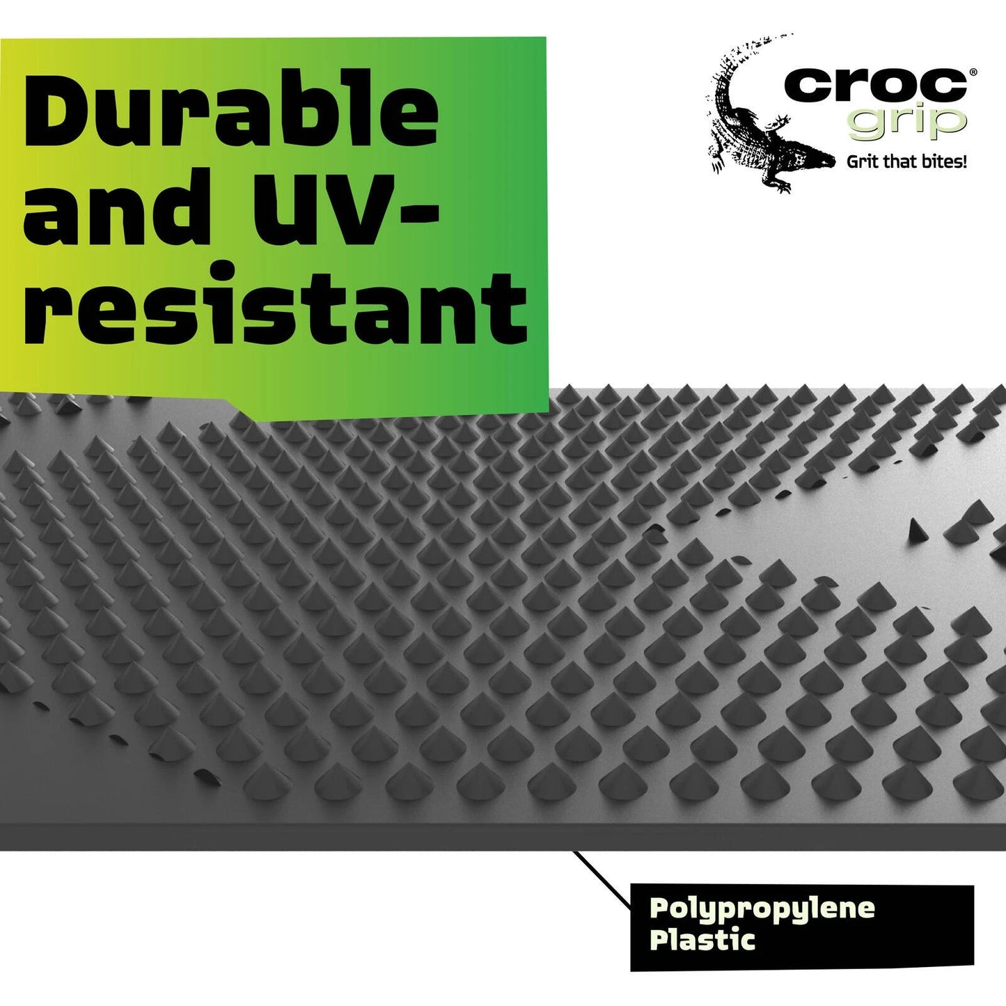 Croc Grip Black Grip Treads 400x100mm 3 Pack - Slip Resistant, Durable, Easy Install