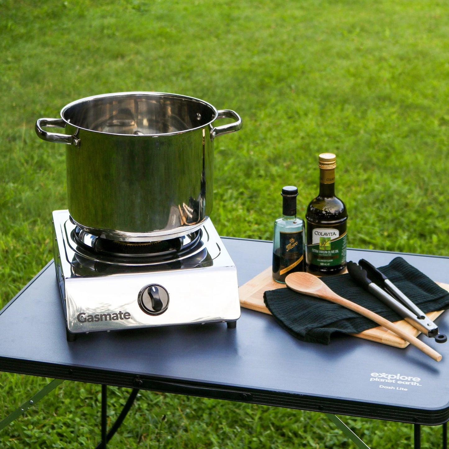 Gasmate Single Burner Wok Cooker, 18.8MJ/h Brass Burner, Stainless Steel, Piezo Ignition