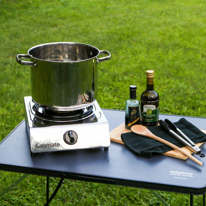 Gasmate Single Burner Wok Cooker, 18.8MJ/h Brass Burner, Stainless Steel, Piezo Ignition