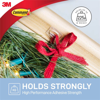 Command Mini Clear Adhesive Hooks 6 Pack - Strong Hold, Damage-Free, Versatile Surfaces