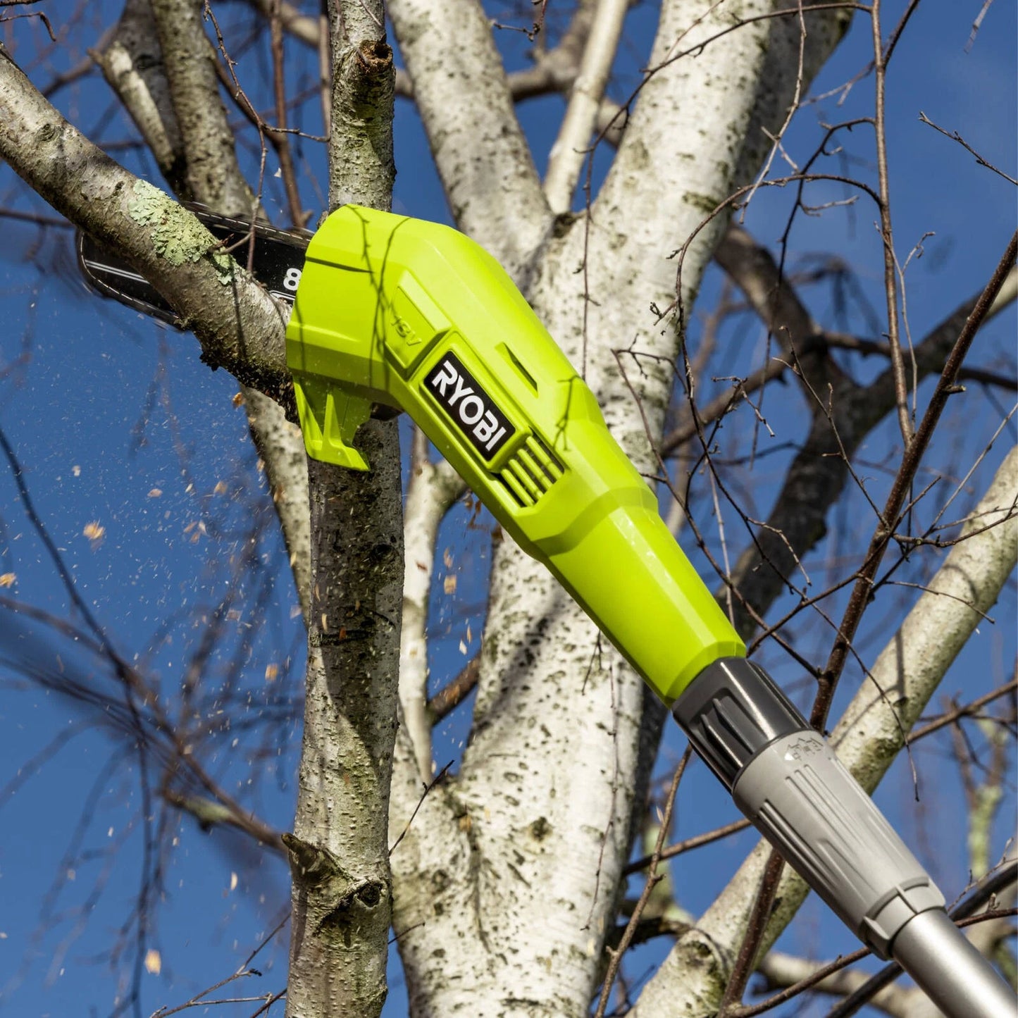 Ryobi 18V ONE+ EZ REACH 8” Pole Pruner, 2.9m Reach, Telescopic, Maintenance-Free