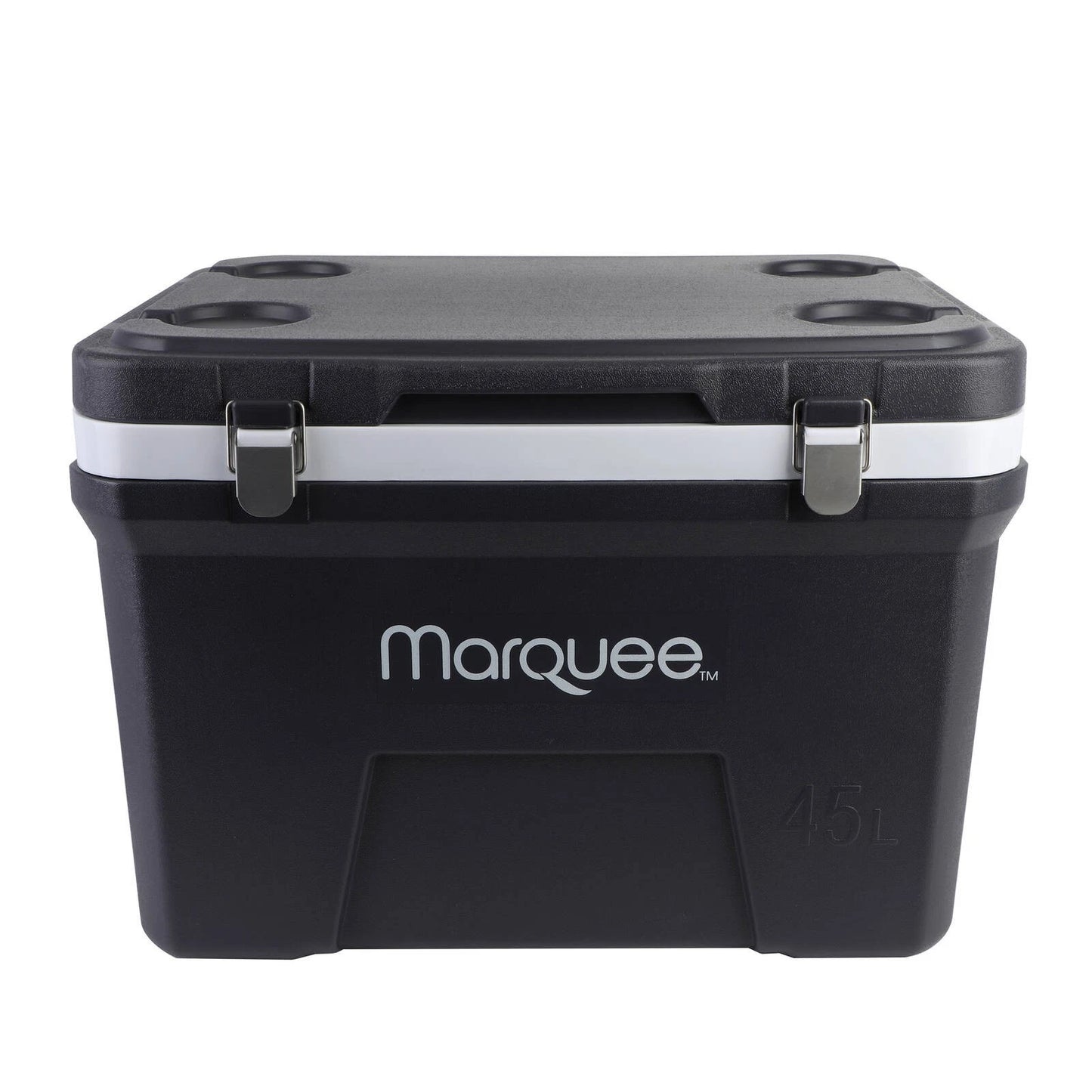 Marquee 45L Insulated Hard Cooler with Superior Insulation, Sturdy Handles, and Cup Holders