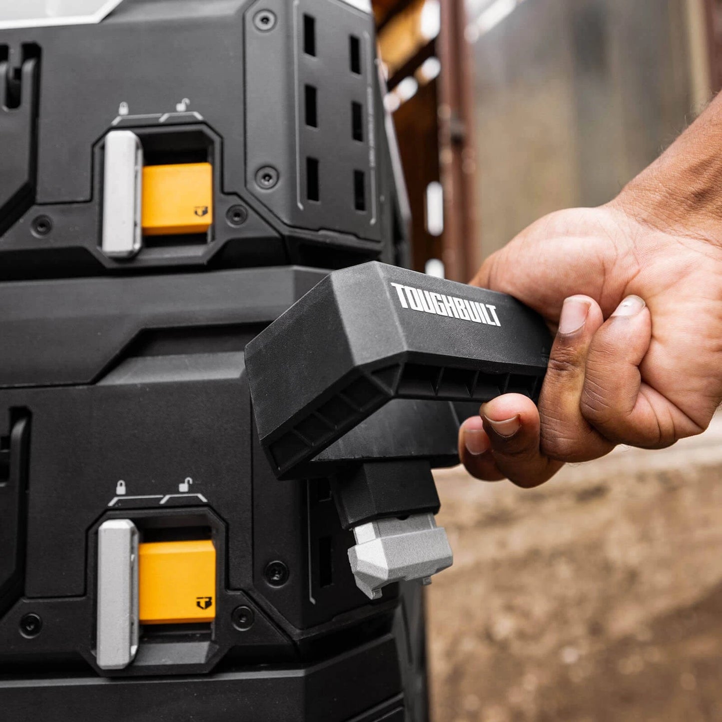 ToughBuilt StackTech Long Tool Holder, Dual-Support, Quick Release, Durable Metal Hooks