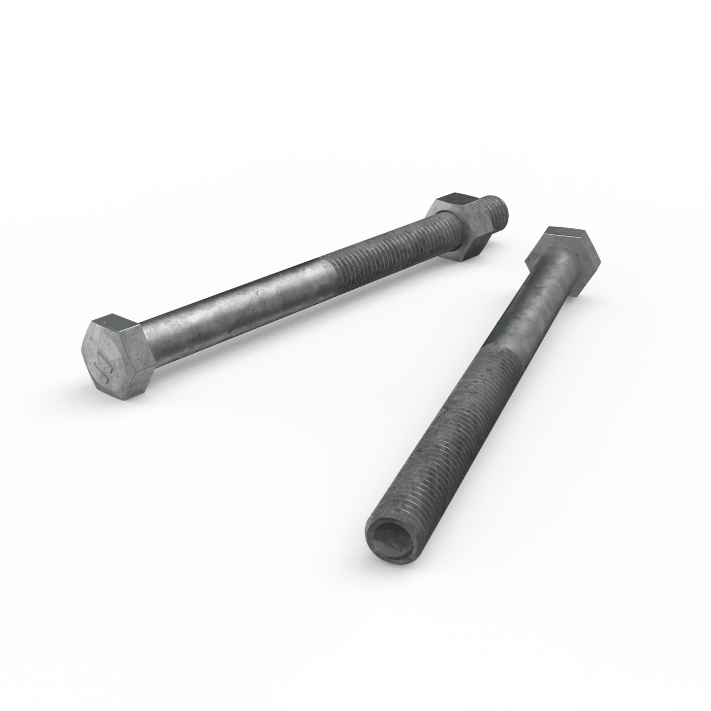 ZENITH M12 x 150mm Galvanised Hex Head Bolts & Nuts - Corrosion Resistant