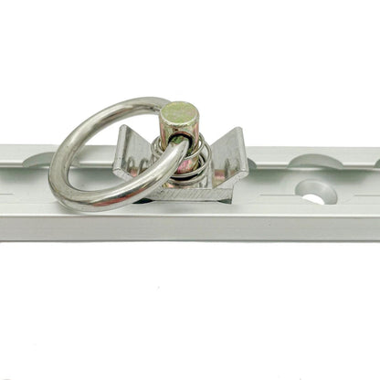 Grunt 30cm Aluminium O Tracks 2 Pcs with Movable Anchor Rings and Spring-Loaded Lock Clip