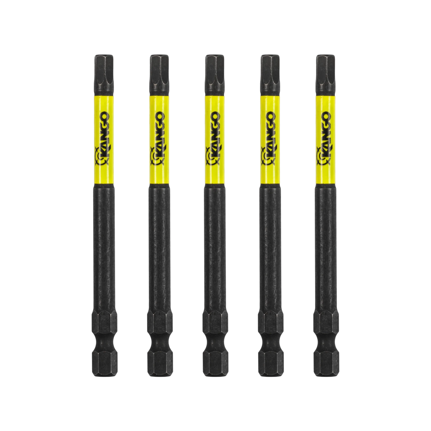 Kango Hypertorque 89mm HEX5 Impact Driver Bit Set - 5 Pack, Magnetised Tips, Torsion Zone