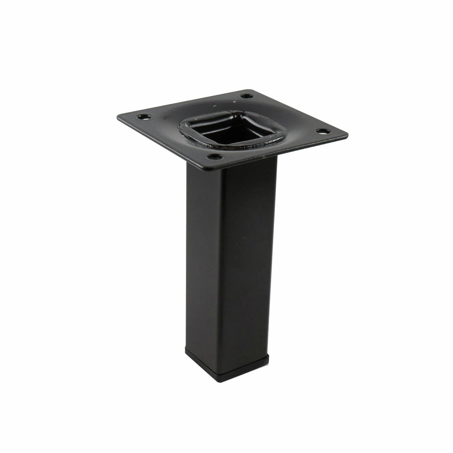 Adoored Black Steel Square Tube Furniture Leg 25x25x100mm Durable Modern Design