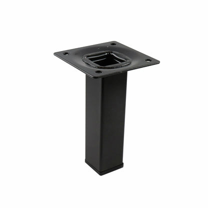 Adoored Black Steel Square Tube Furniture Leg 25x25x100mm Durable Modern Design