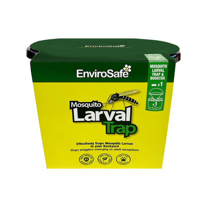 EnviroSafe Mosquito Larval Trap - Eco-Friendly, Chemical-Free, Targets Larvae, Includes Booster