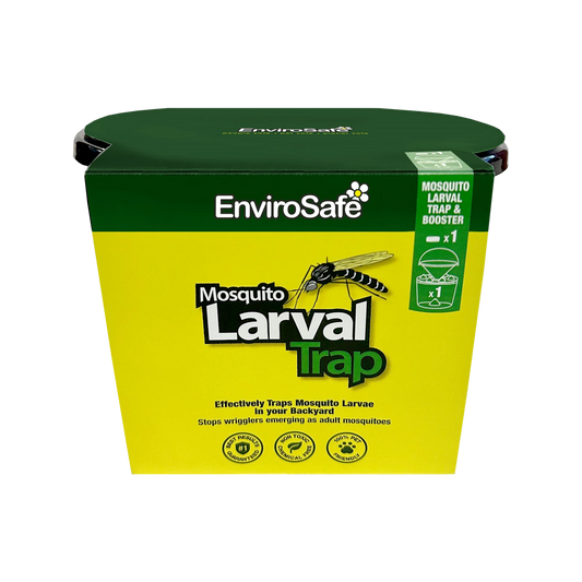 EnviroSafe Mosquito Larval Trap - Eco-Friendly, Chemical-Free, Targets Larvae, Includes Booster