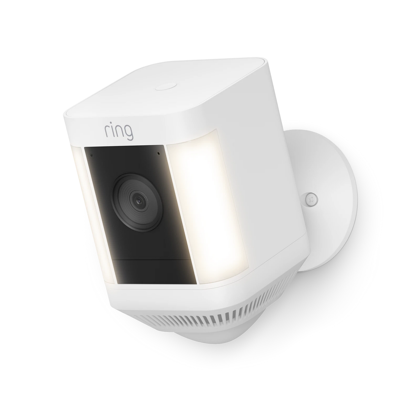 Ring Spotlight Cam Plus Battery White - Wireless HD Security Camera with Siren & LED Spotlights