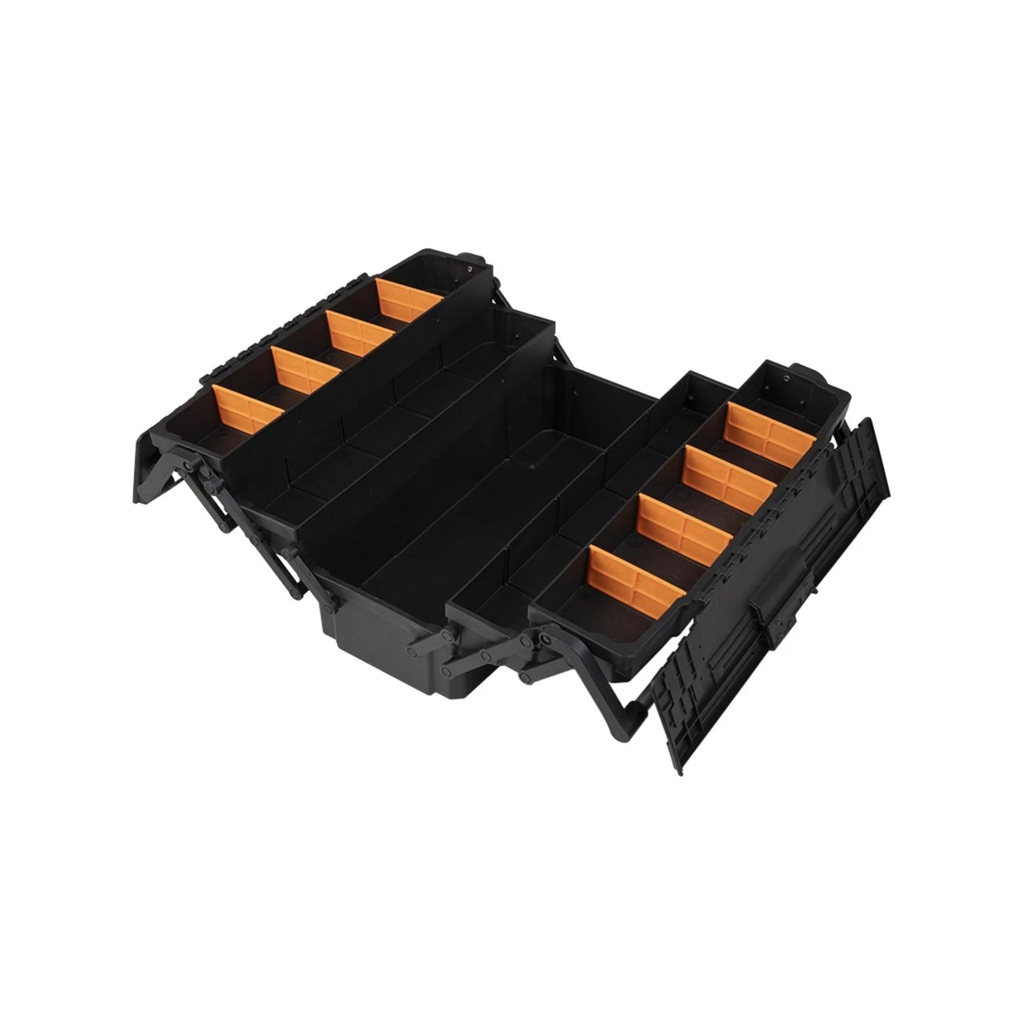 Durable 466x224x210mm Tool Box with Customizable Compartments & Secure Locking