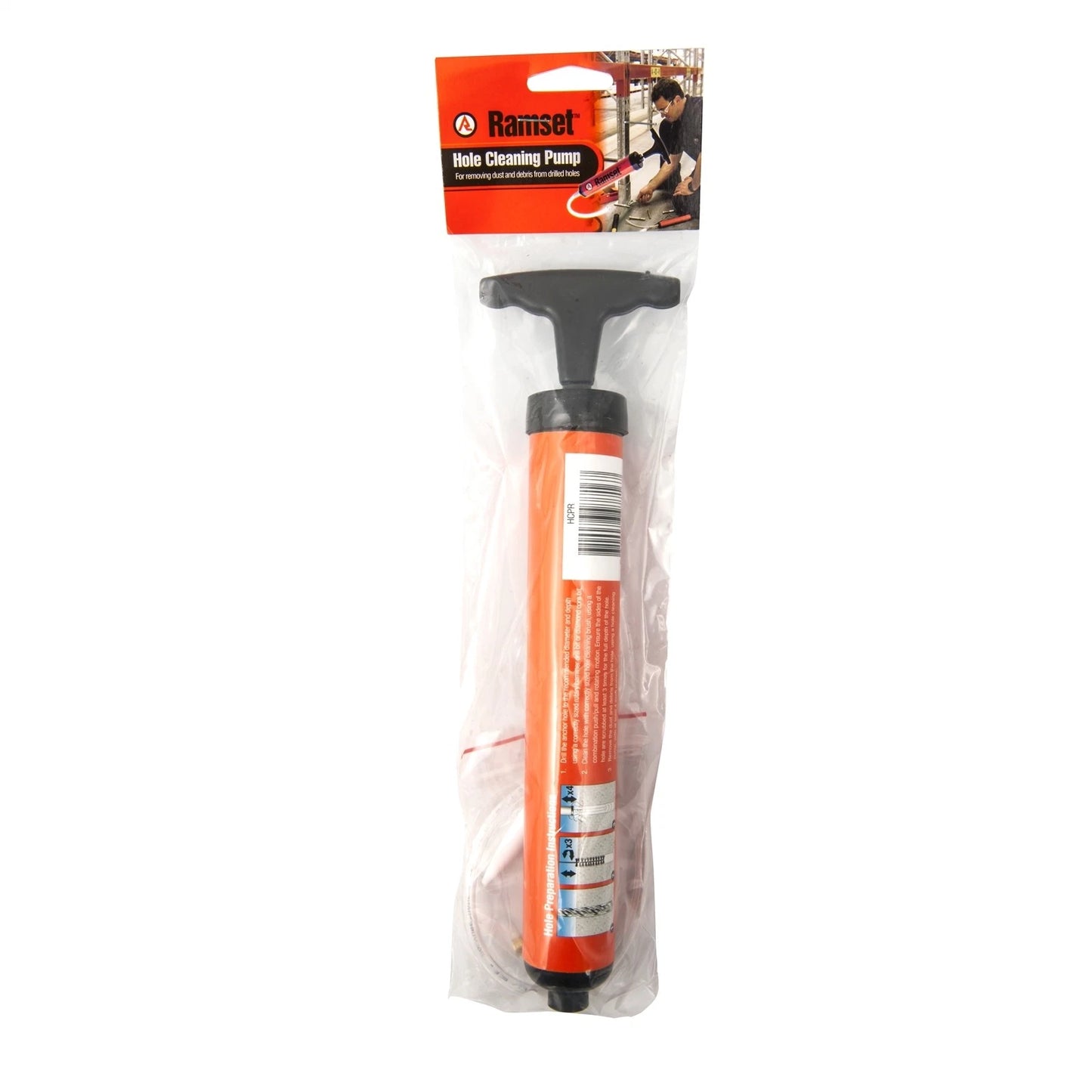 Ramset Hole Cleaning Pump, Black/Orange, Efficient Dust Removal for Anchors