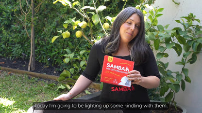 Samba Pop Out Firelighters 24 Pack - Easy Ignite, Individually Sealed, Fast Lighting
