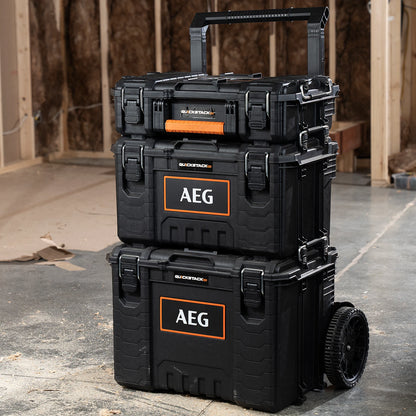 AEG Quickstack 2.0 Storage Set, Weather Resistant, All-Terrain Wheels, Secure Locking