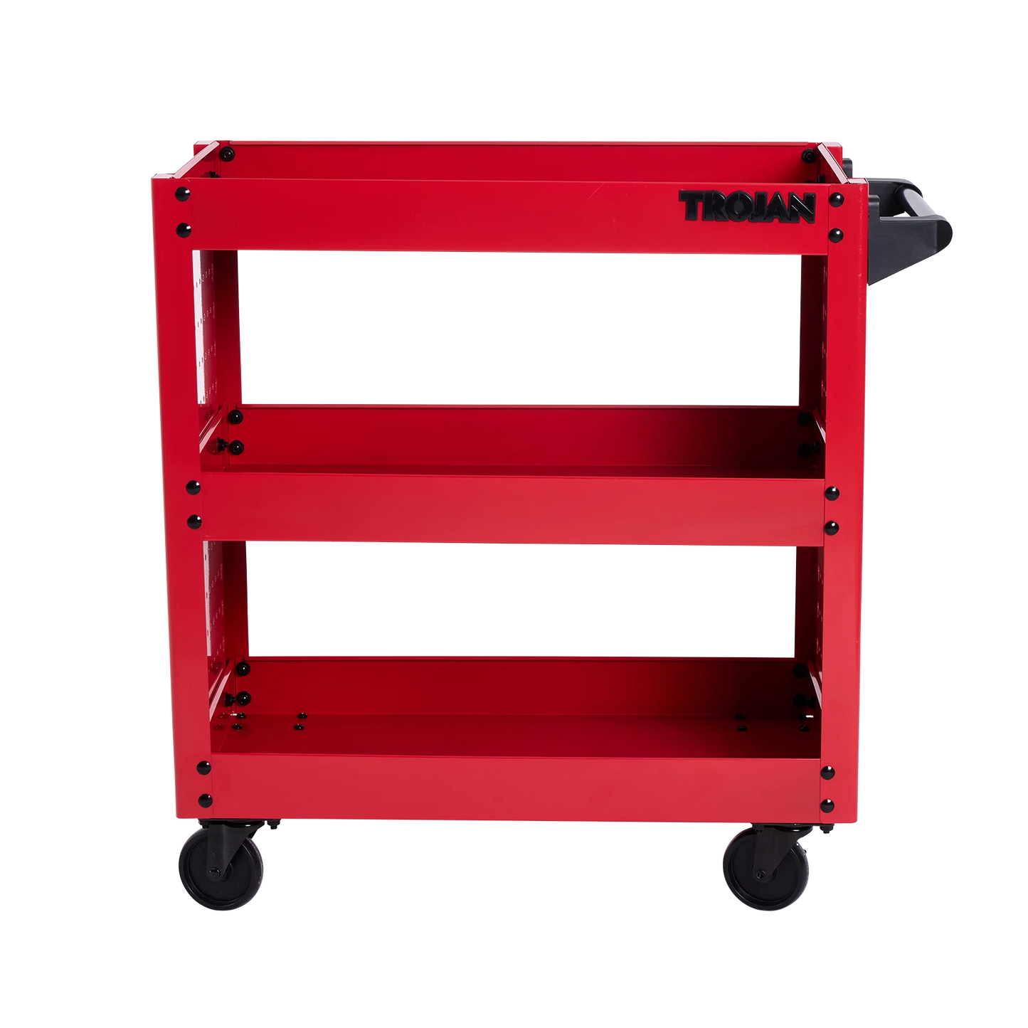 Trojan Steel 3 Tier Pegboard Service Cart, 200kg Capacity, Swivel Castors, Lifetime Warranty