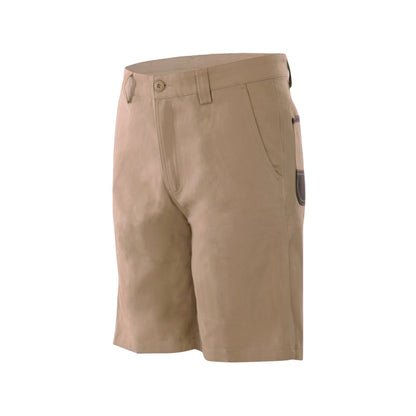 Craftright Khaki Oxford Trim Cargo Shorts Size 102 with Reinforced Pockets