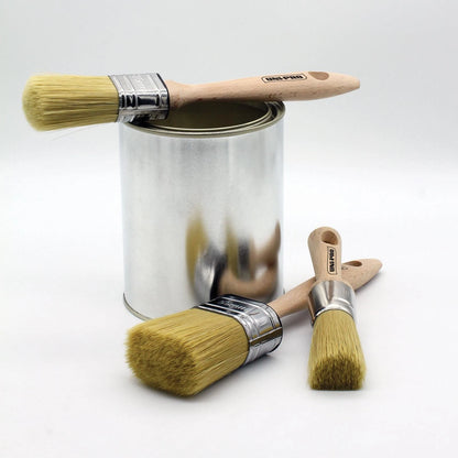 UNi-PRO 35mm Oval Chalk Brush - Handcrafted Bristlene Filaments, Hardwood Handle