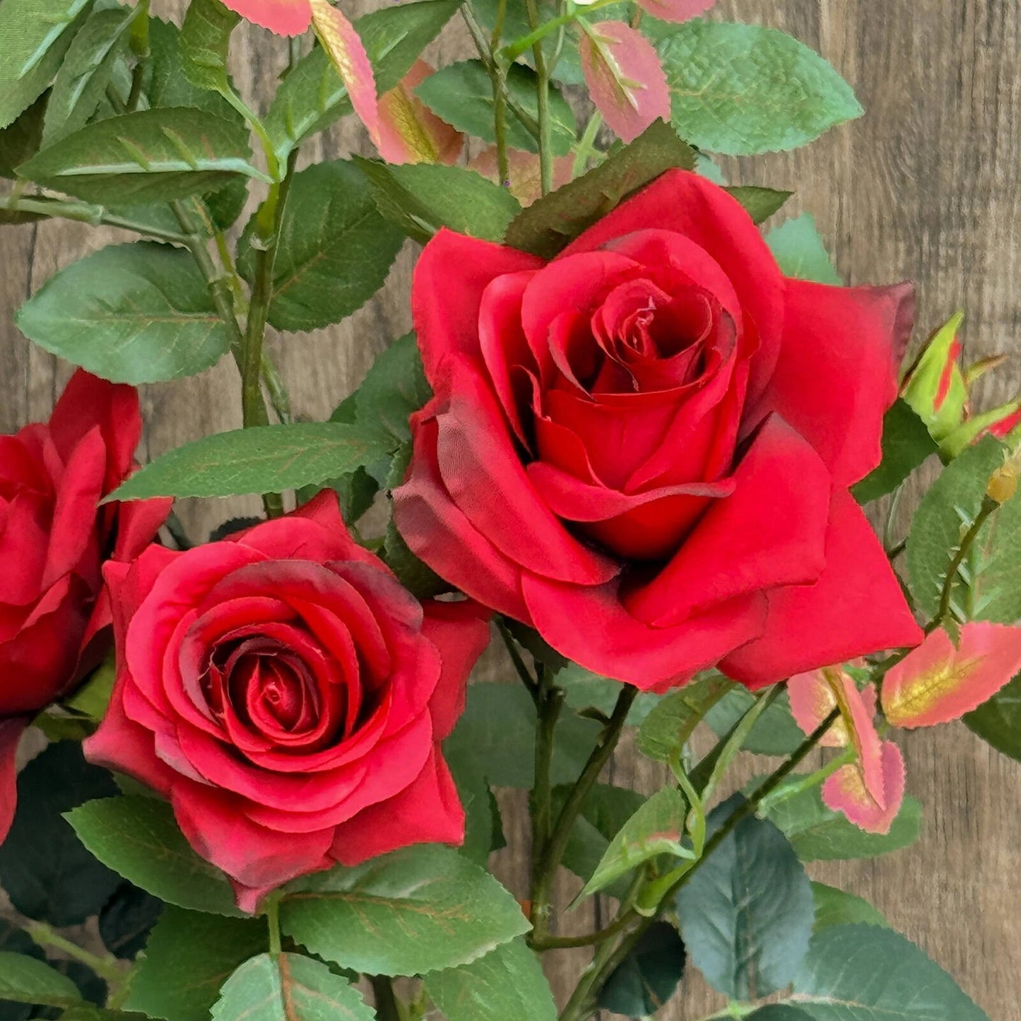 UN-REAL 54cm Red Rose Artificial Plant - Lifelike, Maintenance-Free Decor