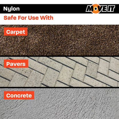 Move It 50mm Black Hooded Office Chair Castors - Twin Wheel, Swivel, 2 Pack