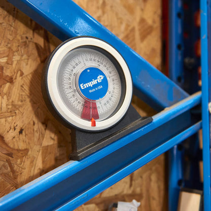 Empire Angle Meter Level Protractor, Magnetic Base, Easy-to-Read Dial, Durable Polycast