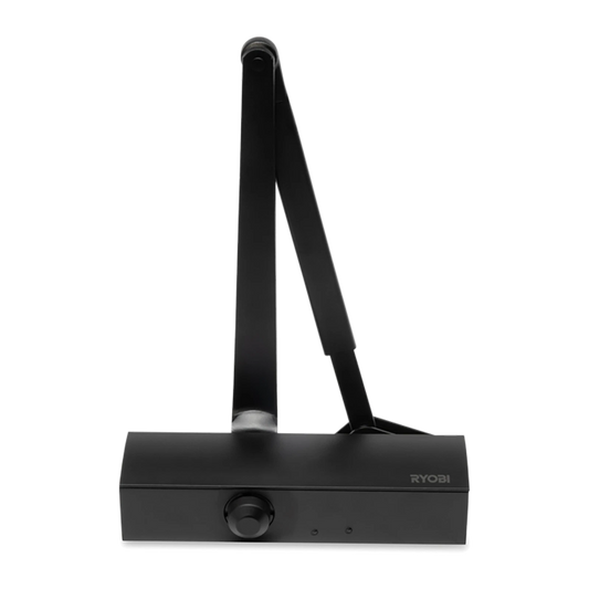 Ryobi Medium Duty Commercial Door Closer Black, Adjustable, Fire Rated, Indoor/Outdoor Use