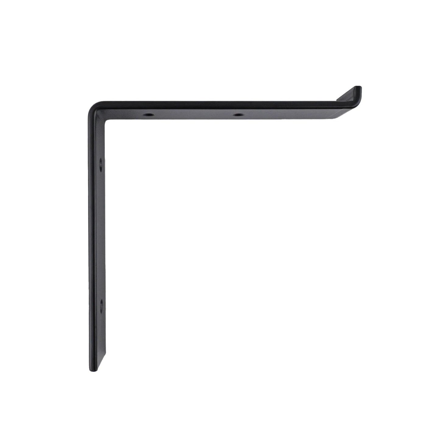 Carinya Black Lipped Angle Bracket 185x185mm, 100kg Load, Powder Coated Steel
