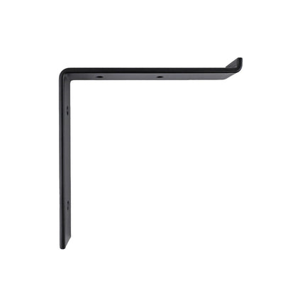 Carinya Black Lipped Angle Bracket 185x185mm, 100kg Load, Powder Coated Steel