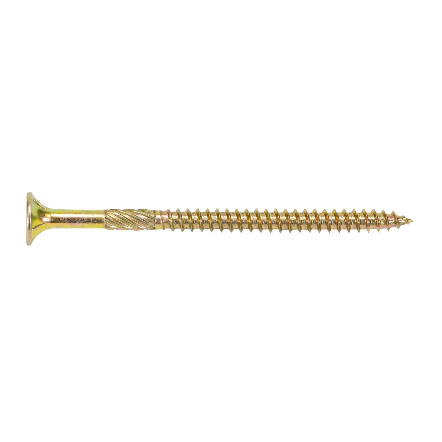 Titan 14G x 100mm Zinc Gold Timber Bugle Batten Screws - 100 Pack, Corrosion Resistant