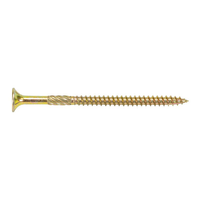 Titan 14G x 100mm Zinc Gold Timber Bugle Batten Screws - 100 Pack, Corrosion Resistant