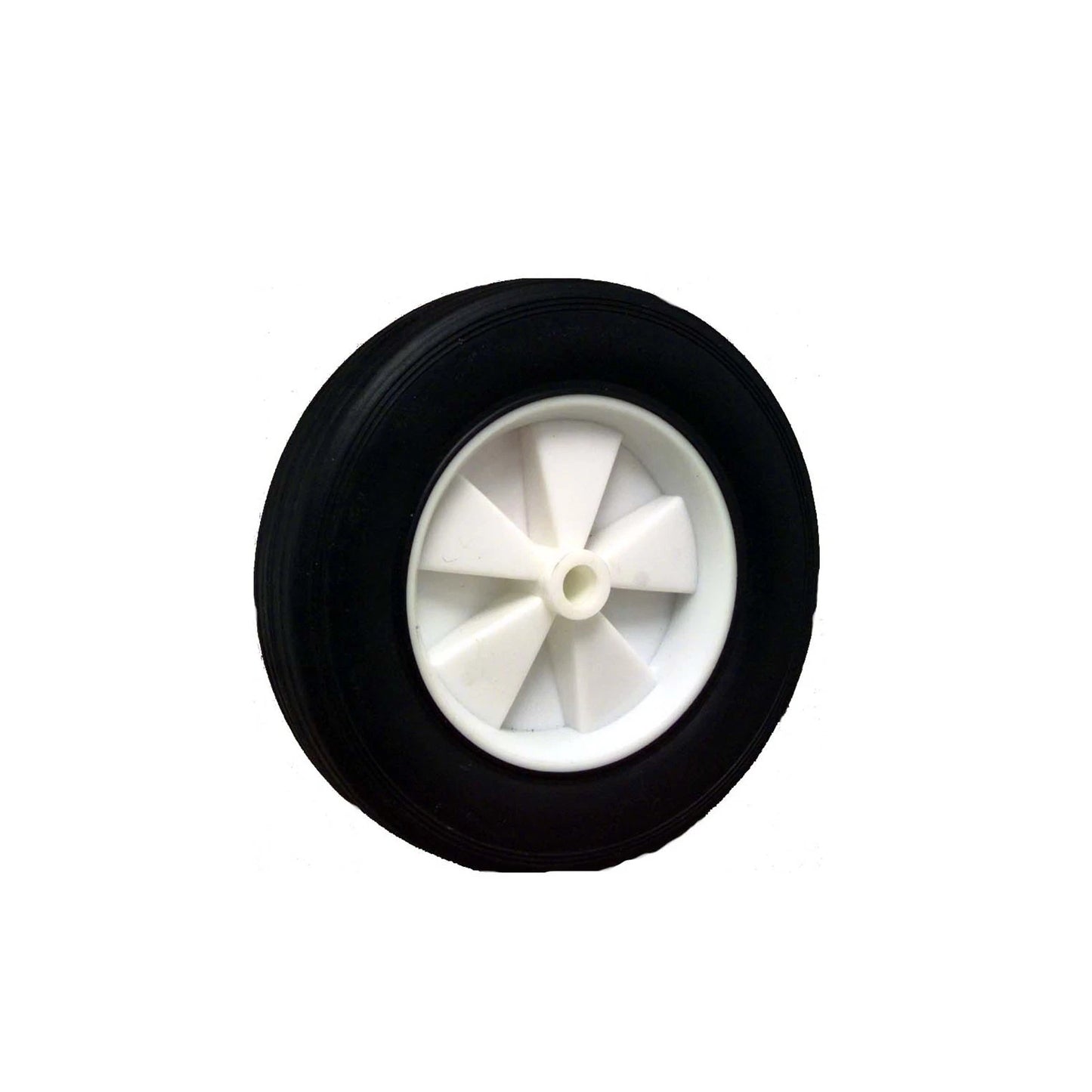 Move It 200mm Black Rubber Tyre with White Plastic Centre for Carts & Trolleys