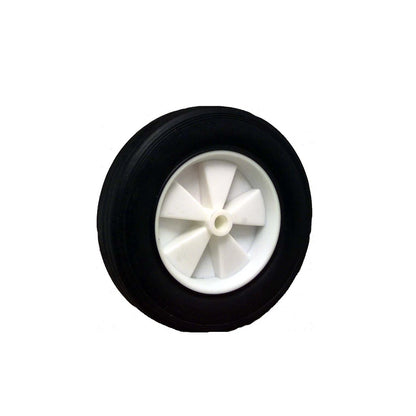 Move It 200mm Black Rubber Tyre with White Plastic Centre for Carts & Trolleys