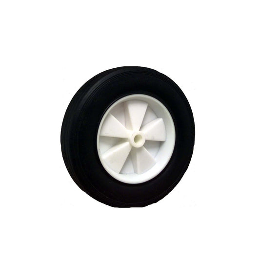 Move It 200mm Black Rubber Tyre with White Plastic Centre for Carts & Trolleys