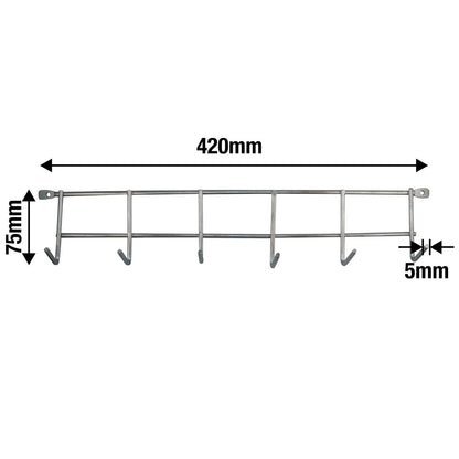 Everhang 420mm Steel Hook Storage Rack for Garage & Workshop Organization