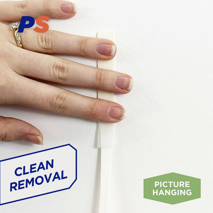 Permastik Thin Picture Strips - 30 Pairs, Supports 5kg, No Drilling, Easy Removal