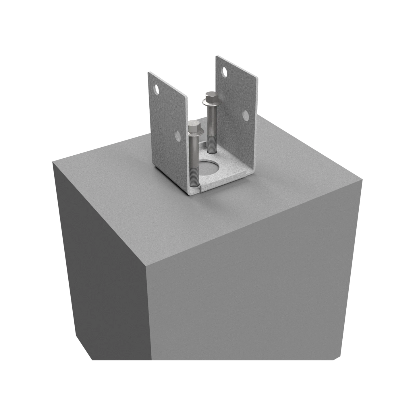 VUEPRO 90mm Bolt Down Post Support, G300 Steel, HDG, Easy Install, Corrosion Resistant