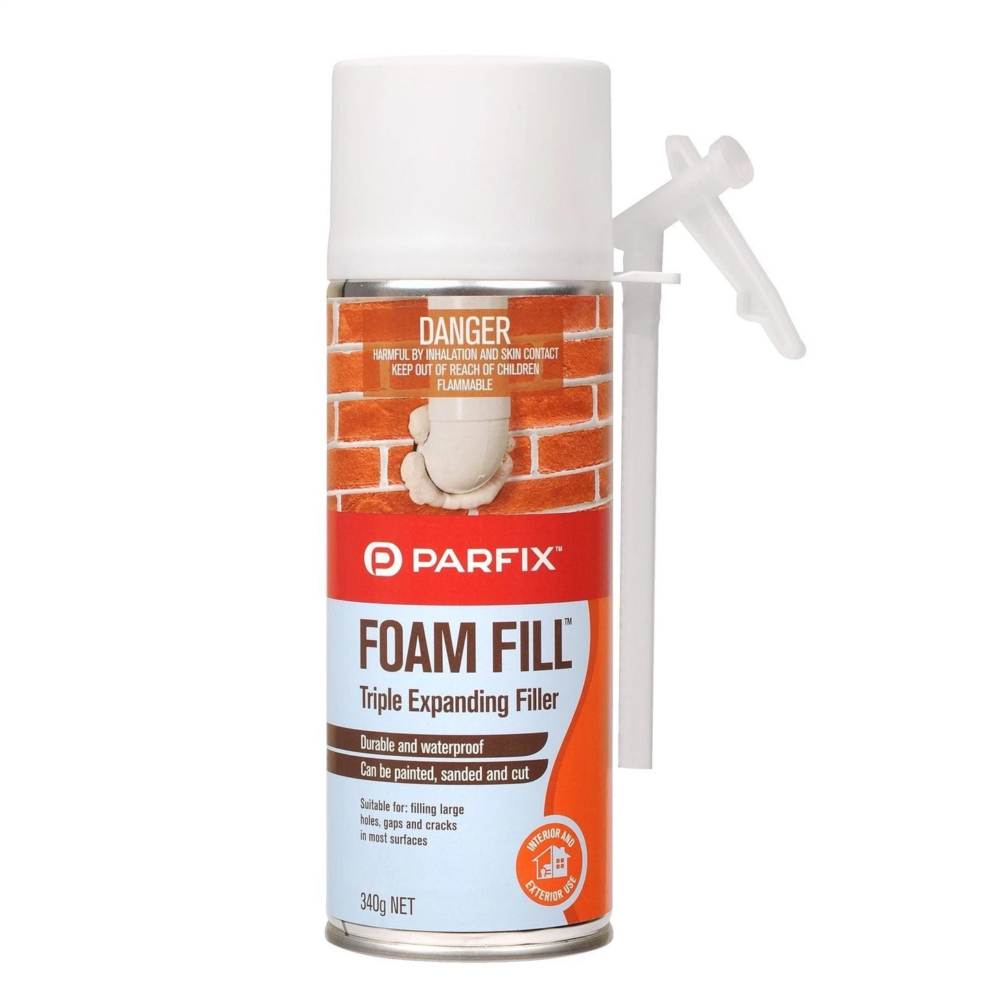 Parfix 340g Expanding Foam Filler, Triple Expanding, Durable, Waterproof, Paintable