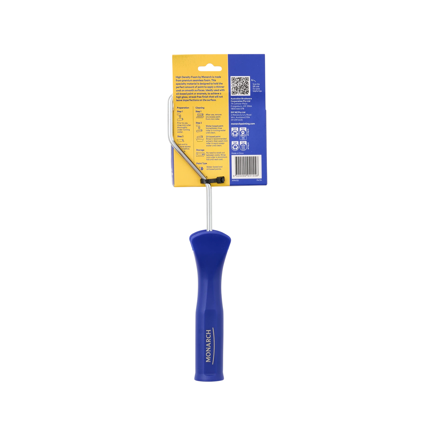 Monarch 100mm Dark High Density Foam Mini Roller Set for Smooth, Streak-Free Finish