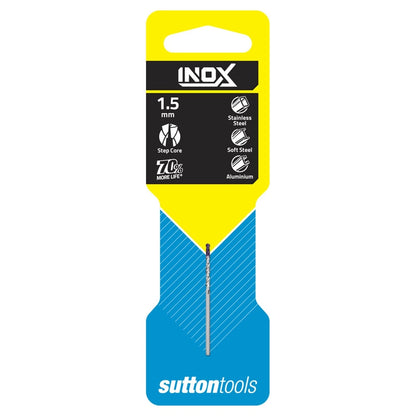 Sutton Tools 1.5mm INOX Stainless Steel Jobber Drill Bit, M2 HSS, Futura Nano Coated