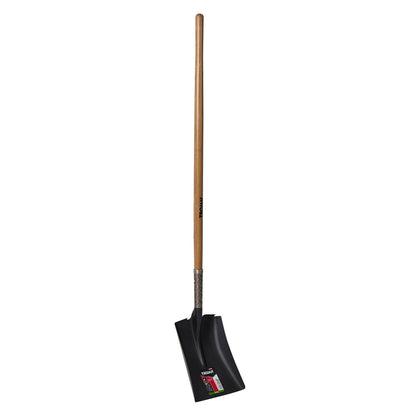 Trojan Square Mouth Shovel, Carbon Steel Blade, Long Timber Handle, Lifetime Guarantee
