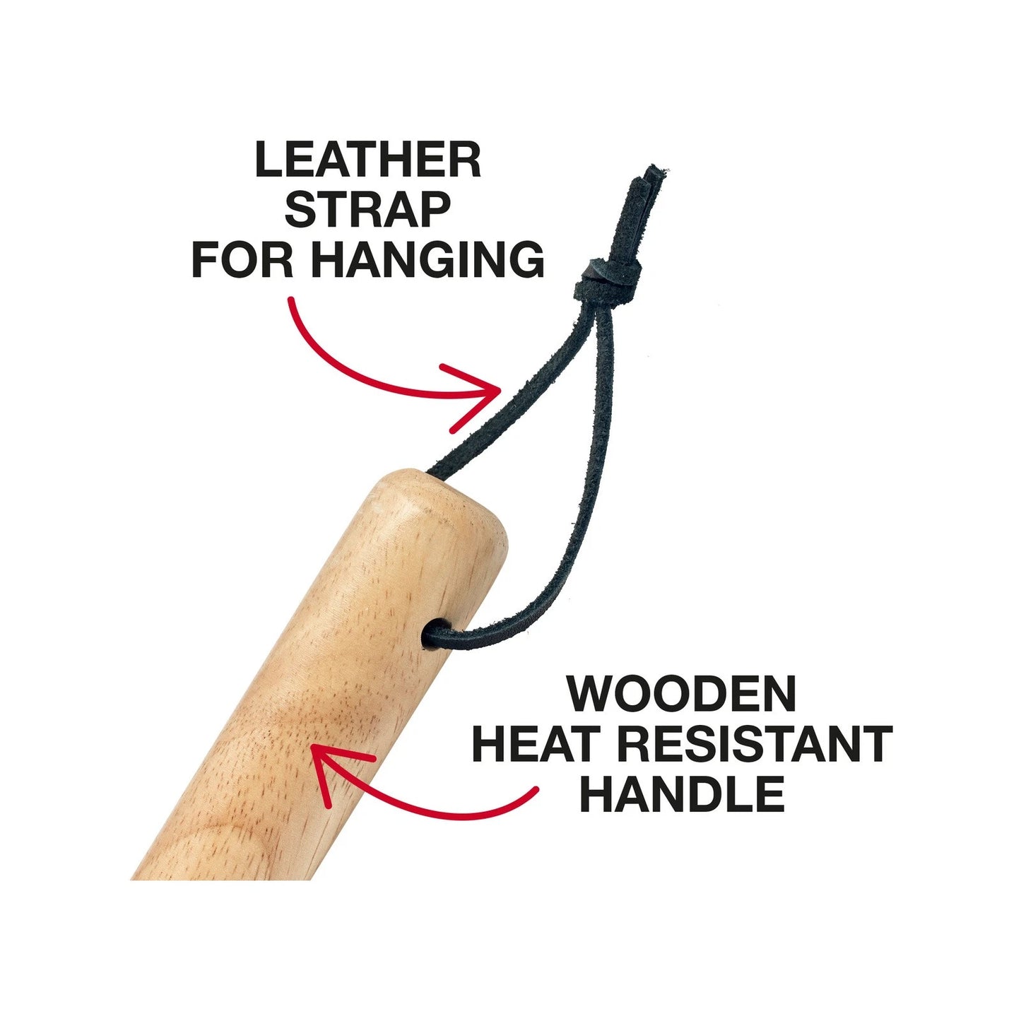 Char-Griller BBQ Pit Brush, 50cm Handle, 18cm Wide Head, Palmyra Bristles, Stainless Steel Scraper