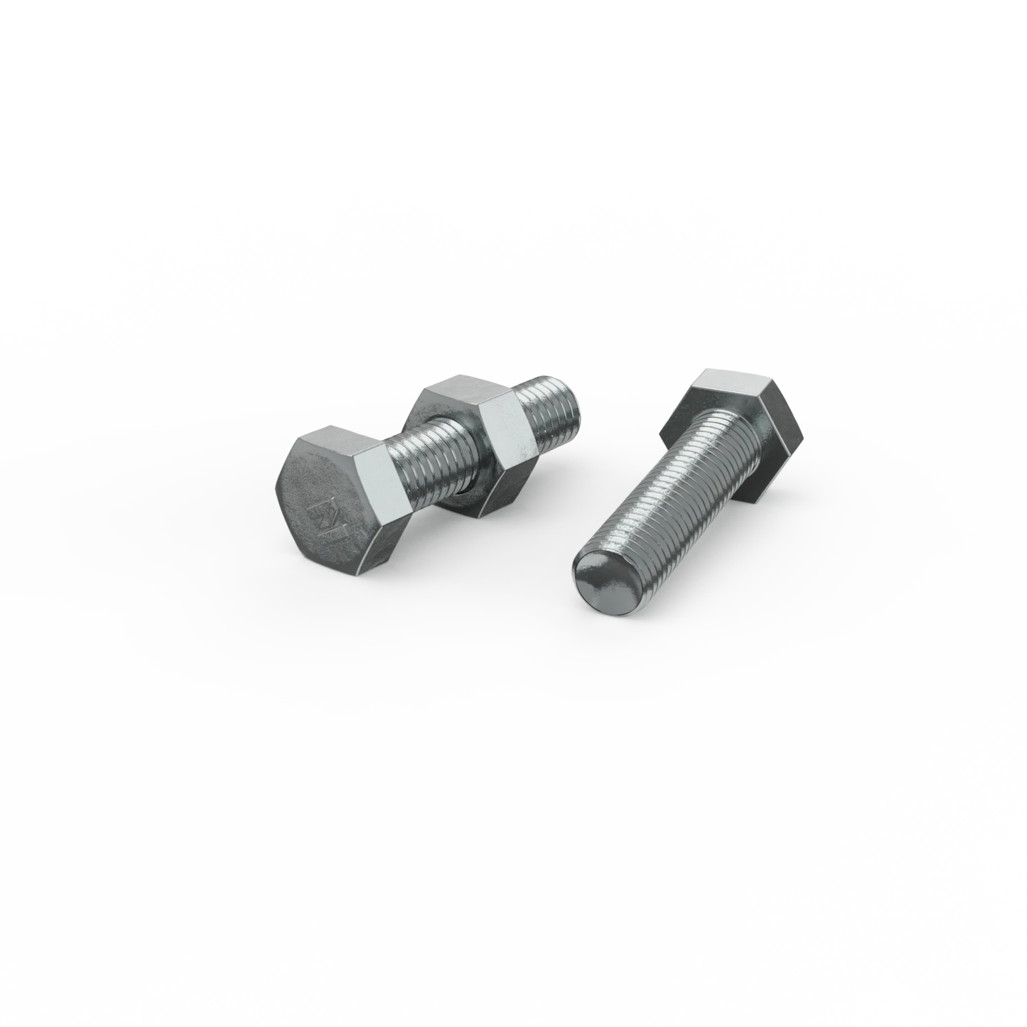 ZENITH M10 x 40mm Zinc Plated Hex Head Bolts & Nuts - Indoor Construction, AS Compliant