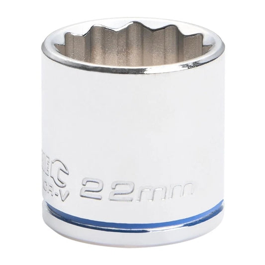 Kincrome 22mm 3/8" Square Drive Impact Socket, Chrome Molybdenum Steel, Rust Resistant