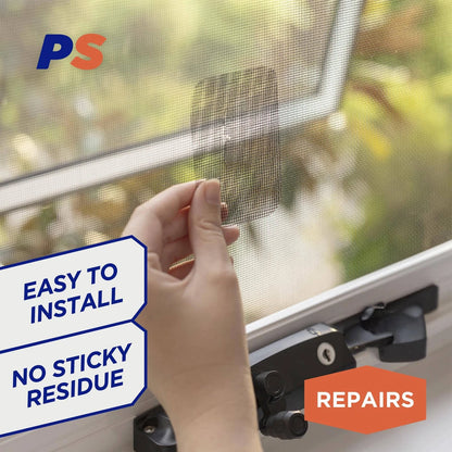 Permastik Flyscreen Heat Seal Repair Patches 180x130mm 3 Pack - No Residue, Easy Install, Max Airflow