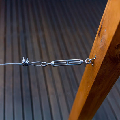 Taskmaster 8mm Marine Grade Stainless Steel Eye & Eye Turnbuckle for Rigging & Tensioning