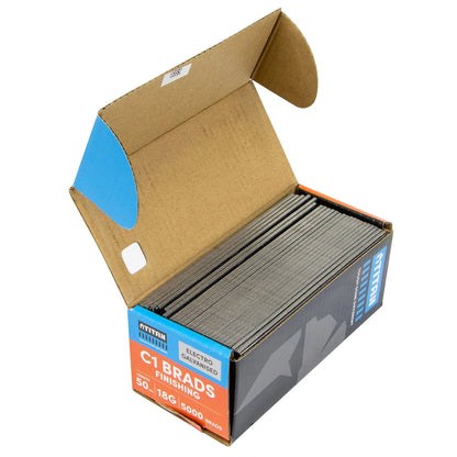 Titan 50x1.25mm Electro Galvanised Straight Collated Nail Brads - Pack of 5000