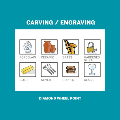 Dremel 2.0mm Diamond Wheel Point - Precision Engraving & Carving Tool for Hard Materials